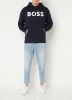Hugo Boss sweater WebasicHood navy effen katoen hoodie online kopen