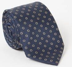 Mango Man stropdas met stippen donkerblauw online kopen