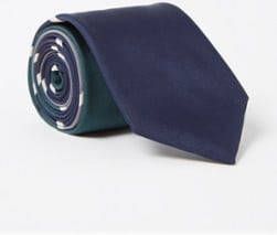 Mango Man getreepte stropdas donkergroen online kopen