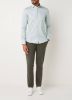 Profuomo business overhemd grijs knitted effen katoen slim fit online kopen