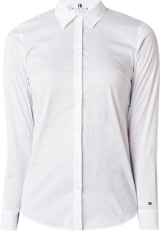 Tommy Hilfiger Heritage slim fit blouse van stretch katoen online kopen