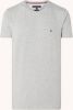 Tommy Hilfiger Core Stretch Slim Fit T Shirt ronde hals grijs, Effen online kopen