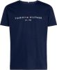 Tommy Hilfiger T shirt van biologisch katoen met logoborduring online kopen