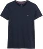 Tommy Hilfiger Core Stretch Slim Fit T Shirt ronde hals grijs, Effen online kopen