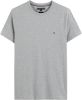 Tommy Hilfiger Core Stretch Slim Fit T Shirt ronde hals grijs, Effen online kopen