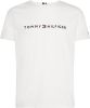 Tommy Hilfiger T shirt van biologisch katoen met logoborduring online kopen