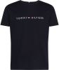 Tommy Hilfiger T shirt van biologisch katoen met logoborduring online kopen