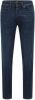 Hugo Boss pantalon donkerblauw effen denim, katoen online kopen