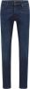 Hugo Boss pantalon donkerblauw effen denim, katoen online kopen