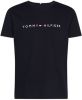 Tommy Hilfiger T shirt van biologisch katoen met logoborduring online kopen