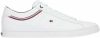 Tommy Hilfiger Sneakers ESSENTIAL LEATHER SNEAKER DETAIL met strepen in tommy kleuren online kopen