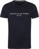 Tommy Hilfiger T shirt van biologisch katoen met logoborduring online kopen