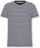 Tommy Hilfiger gestreept T-shirt met biologisch katoen donkerblauw online kopen