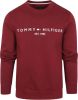 Tommy Hilfiger Regular Fit Sweatshirt ronde halsdonkerrood, Effen online kopen