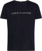 Tommy Hilfiger T shirt van biologisch katoen met logoborduring online kopen