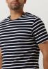 Selected Homme Blauw/wit Gestreepte T shirt Slhbriac Stripe Ss O neck Tee online kopen
