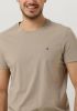 Tommy Hilfiger Slim Fit T Shirt ronde hals grijs, Effen online kopen