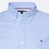 Tommy Hilfiger Blauwe Casual Overhemd Core Stretch Slim Oxford Shirt online kopen