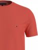 Tommy Hilfiger Slim Fit T Shirt ronde hals oranje, Effen online kopen