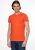 Tommy Hilfiger Slim Fit T Shirt ronde hals oranje, Effen online kopen