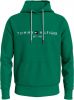 Tommy Hilfiger Regular Fit Hooded Sweatshirt groen, Effen online kopen