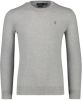 Polo Ralph Lauren Gebreide slim-fit trui van pima-katoen met speler-logo in gem&#xEA;leerd grijs Andover heather online kopen