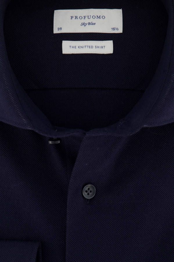 Profuomo The knitted shirt slim fit overhemd van piqu&#xE9, katoen online kopen
