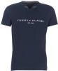 Tommy Hilfiger T shirt van biologisch katoen met logoborduring online kopen