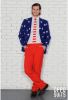 Opposuits Luxe Heren Pak Met Amerikaanse/usa Vlag Print 54(2xl) Carnavalskostuums online kopen