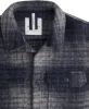 Profuomo casual overhemd donkerblauw geruit wol overshirt knopen online kopen