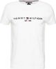 Tommy Hilfiger T shirt van biologisch katoen met logoborduring online kopen