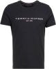 Tommy Hilfiger T shirt van biologisch katoen met logoborduring online kopen