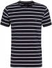 Tommy Hilfiger gestreept T-shirt met biologisch katoen donkerblauw online kopen